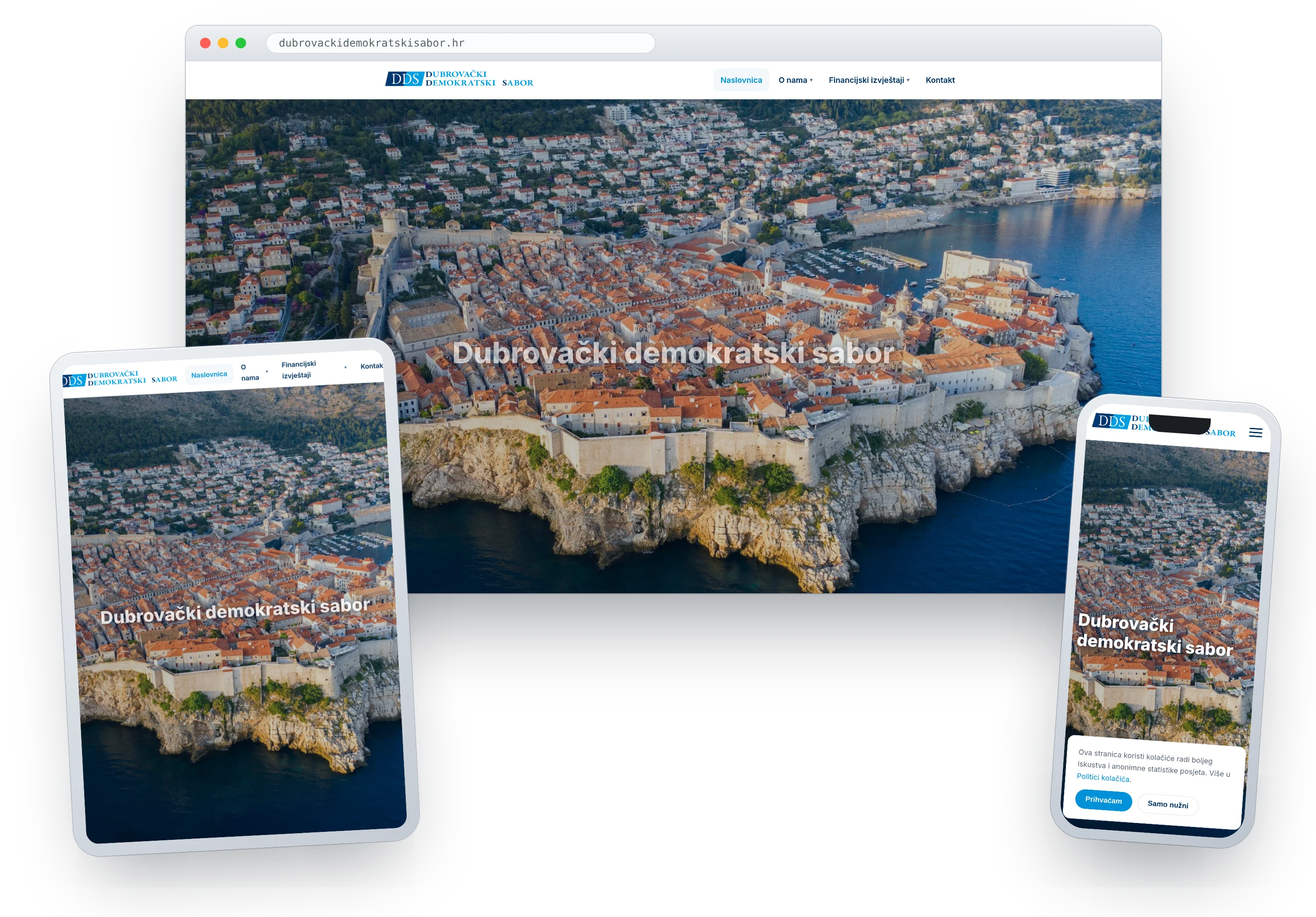 Izrada web stranice s admin sustavom — Dubrovački demokratski sabor, Dubrovnik
