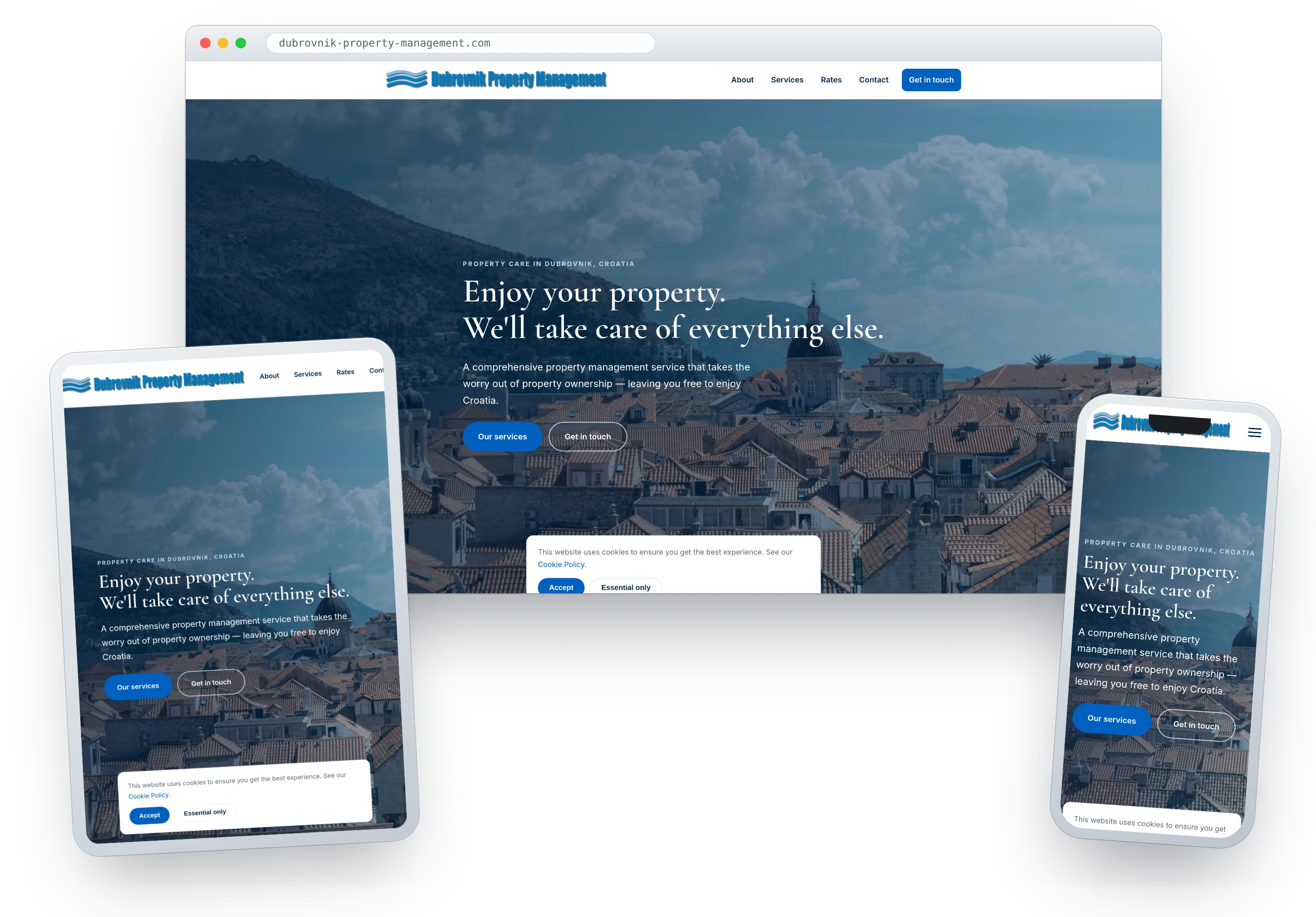 Izrada web stranice agencije za upravljanje nekretninama — Dubrovnik Property Management