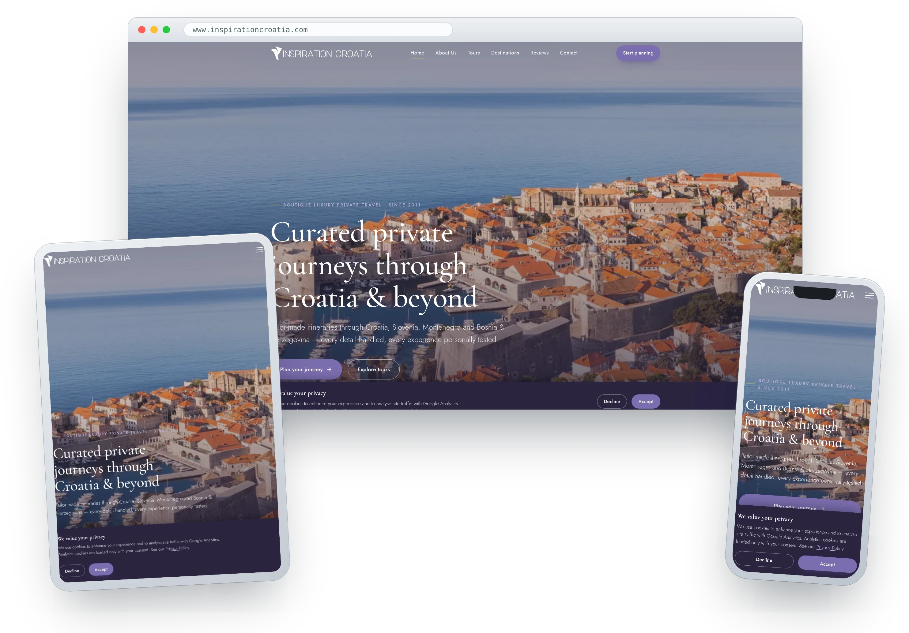 Izrada web stranice turističke agencije Inspiration Croatia, Dubrovnik
