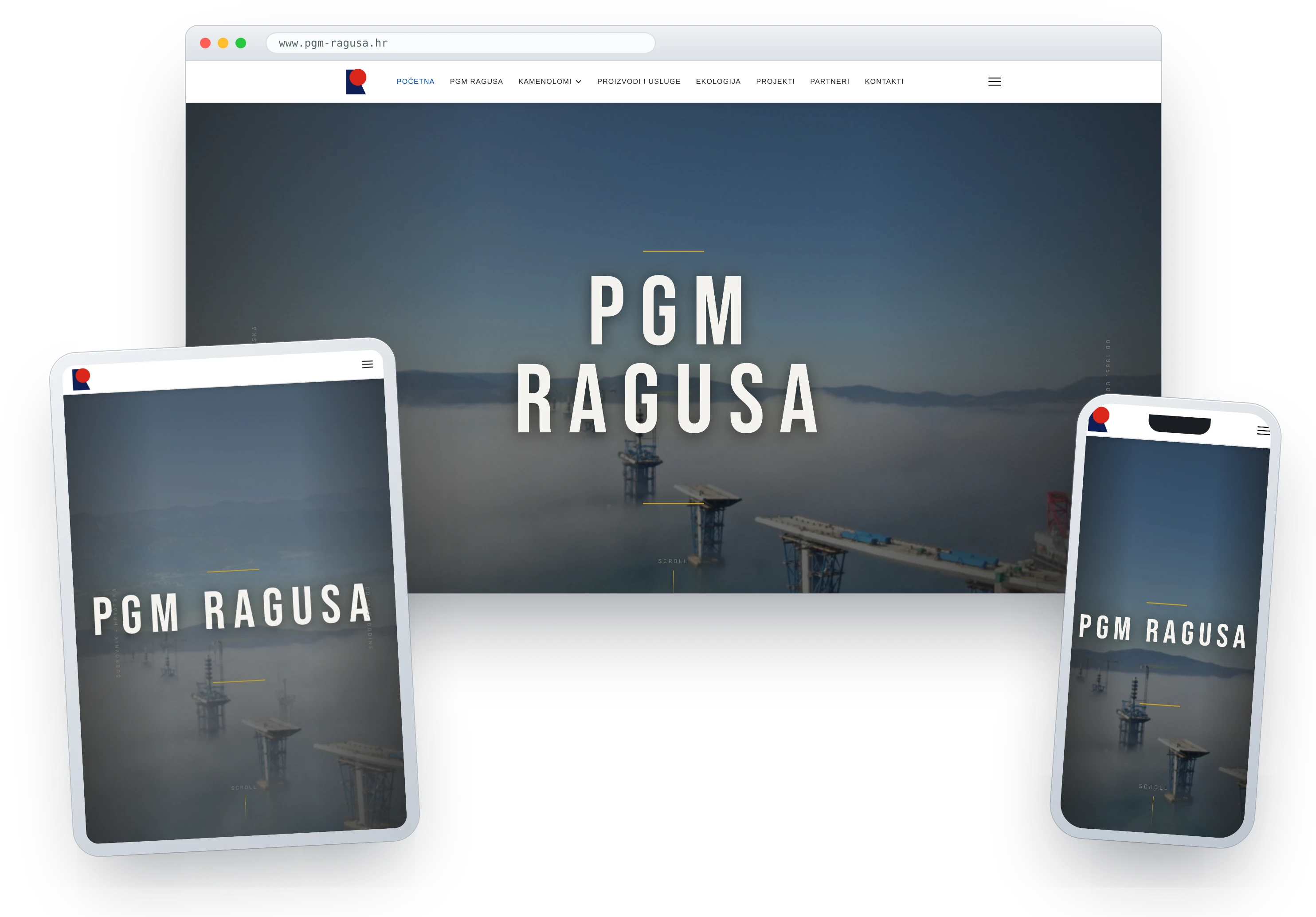 Izrada web stranice tvrtke P.G.M. Ragusa — kamenolom i graditeljstvo
