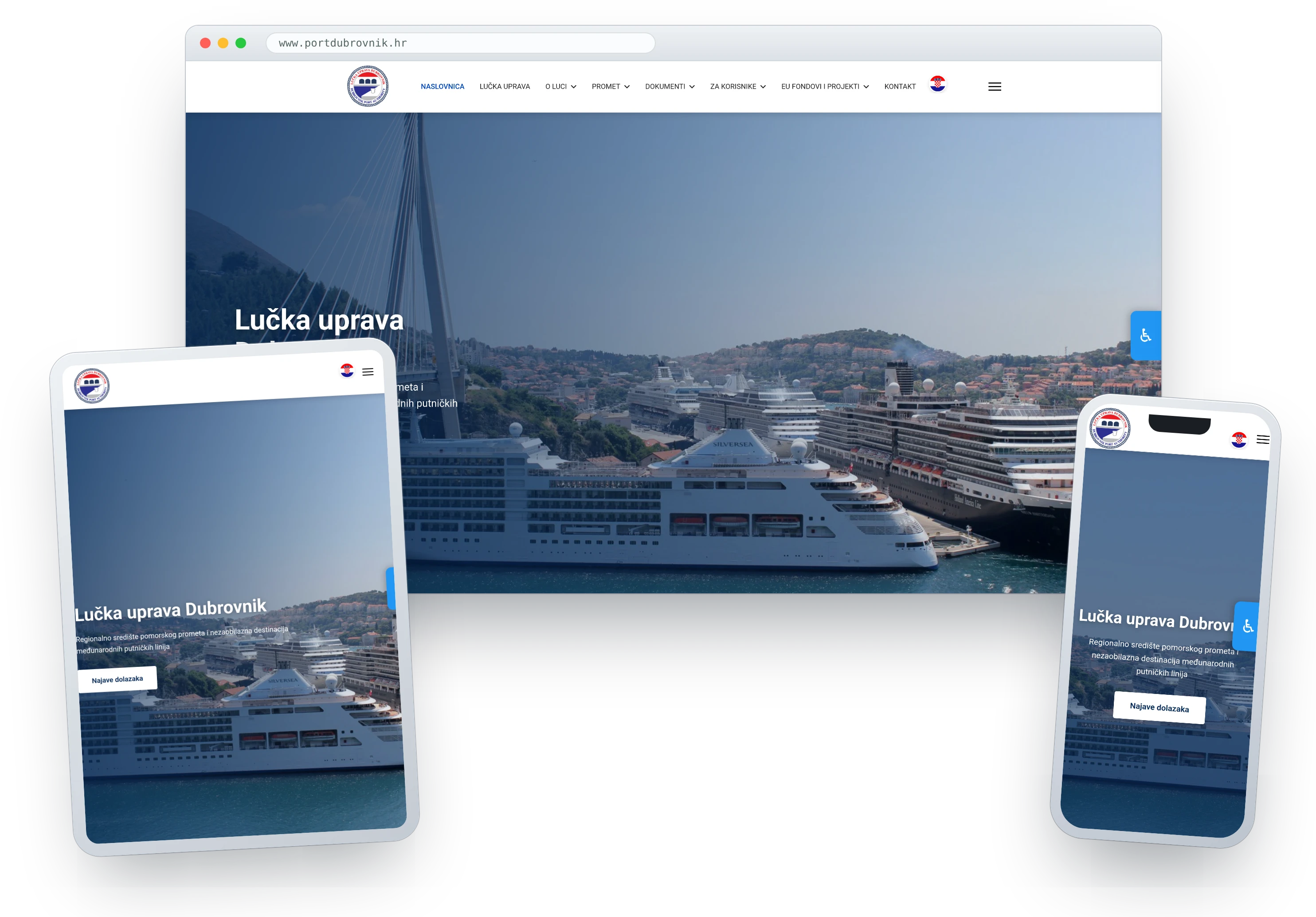 Izrada web stranice Lučke uprave Dubrovnik