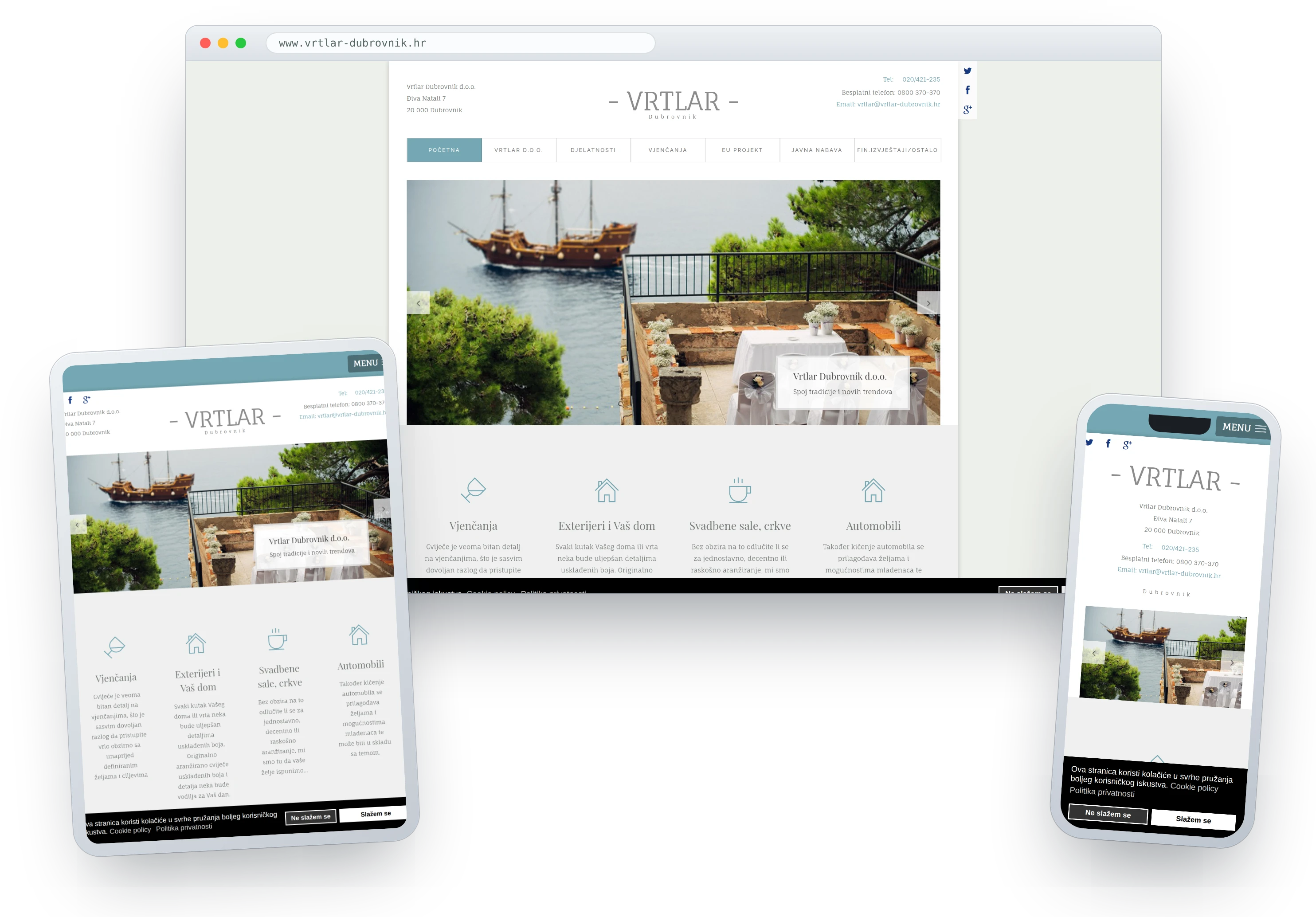 Izrada web stranice Vrtlar — hortikultura i uređenje okoliša, Dubrovnik